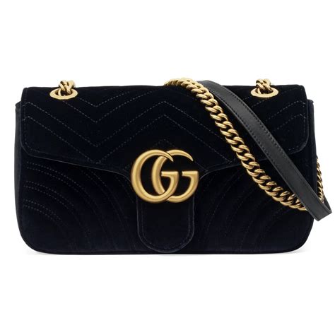 gucci marmont velvet medium black|Gucci Marmont suede bag.